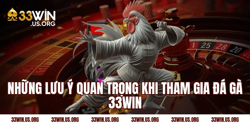 Những lưu ý quan trọng khi tham gia đá gà 33win