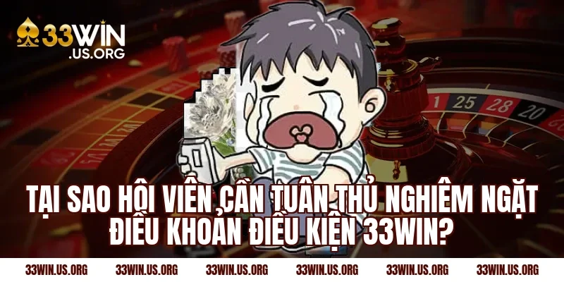 Tại sao hội viên cần tuân thủ nghiêm ngặt điều khoản điều kiện 33win?