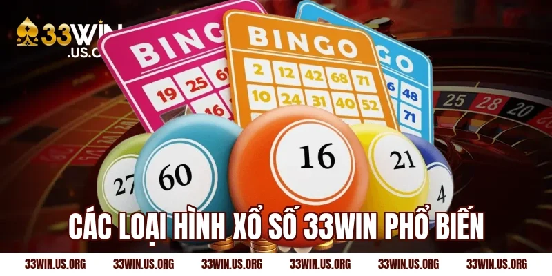 Các loại hình xổ số 33win phổ biến